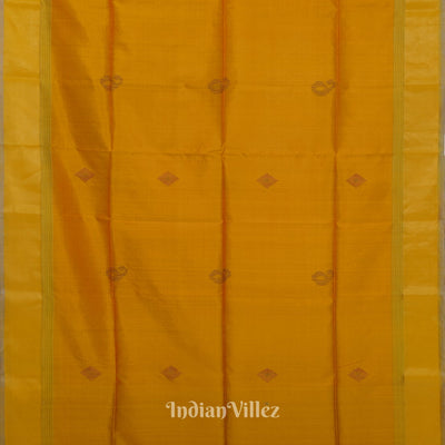 Multi Color With Golden Yellow Pure Bishnupuri Double Pallu Silk Saree