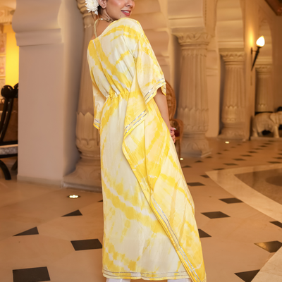 Mango Curve Tie Dye Kaftan Set