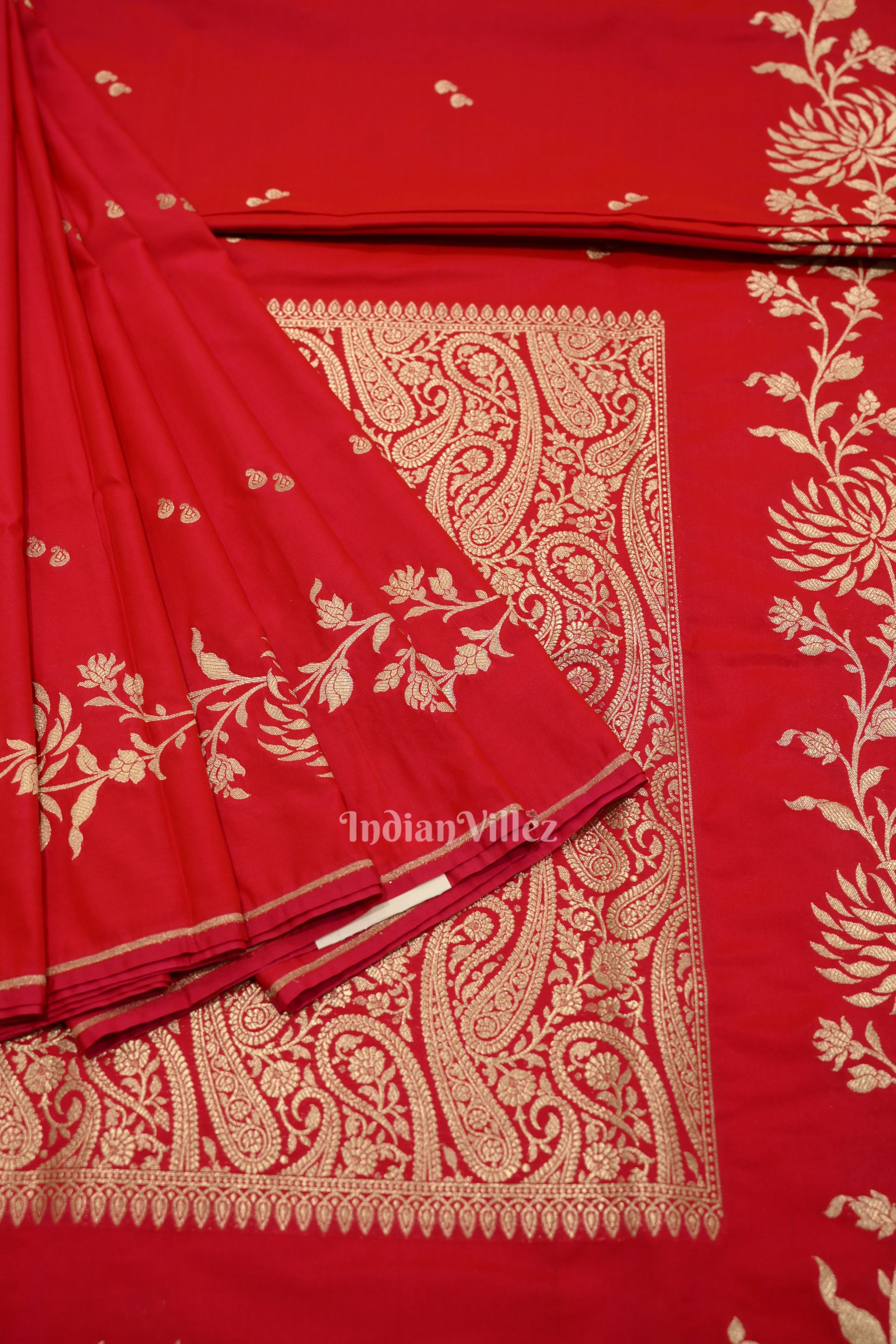 Bridal  Hot Rani Pink Soft Pure Mashru Satin Silk Banarasi Saree