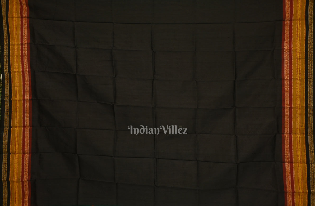 Green Red Kathiphera Odisha Ikat Khandua Silk Saree