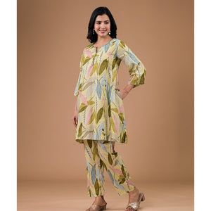 green-printed-pure-cotton-co-ord-set