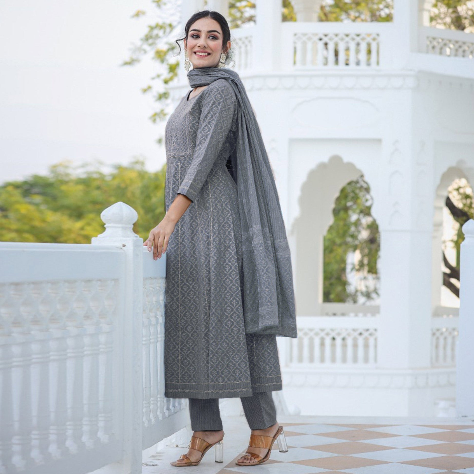 grey-jaipuri-print-with-gota-work-pure-cotton-anarkali-suit