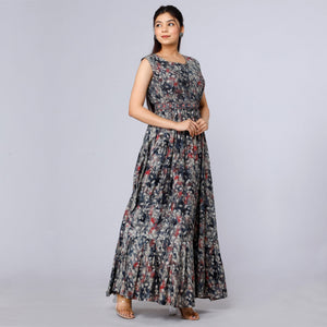 grey-floral-printed-muslin-gown