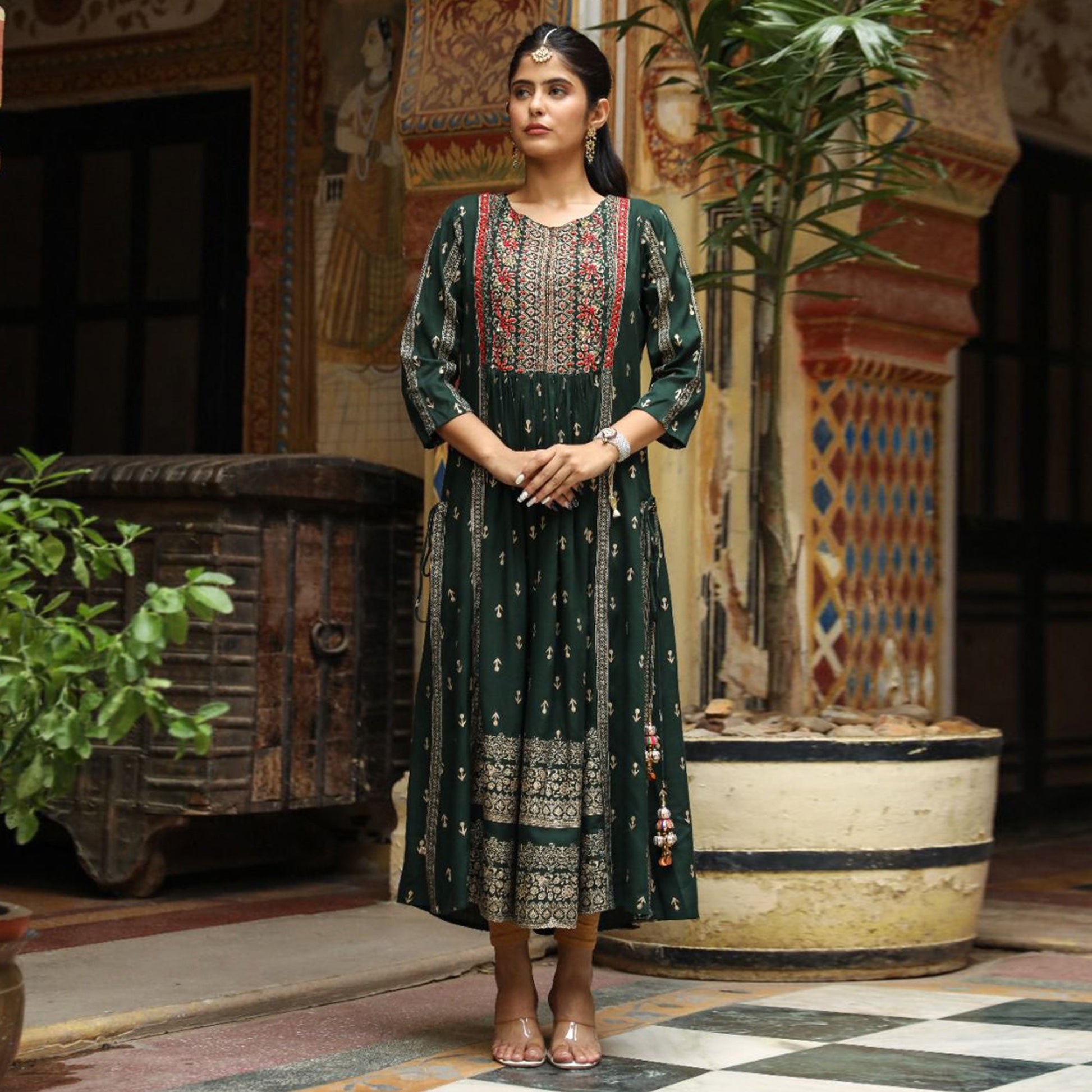 green-printed-with-embroidered-rayon-long-kurti