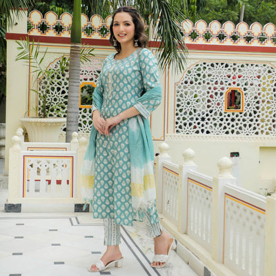 green-floral-foil-printed-rayon-suit-1