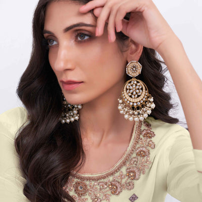 Light Yellow Sequins Embroidered With Stonework Georgette Semi Stitched Suit