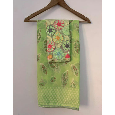 green-floral-foil-printed-georgette-saree-12