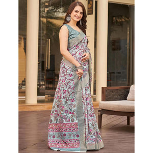 grey-floral-digital-printed-tussar-silk-saree-2