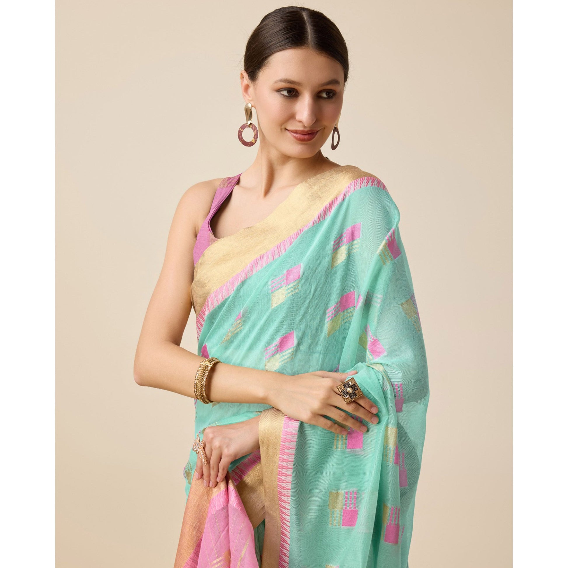 Blue Zari Woven Cotton Silk Saree