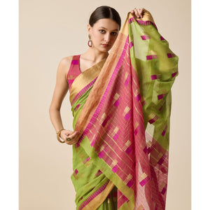 green-zari-woven-cotton-silk-saree