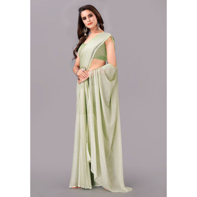 green-striped-foil-printed-georgette-saree