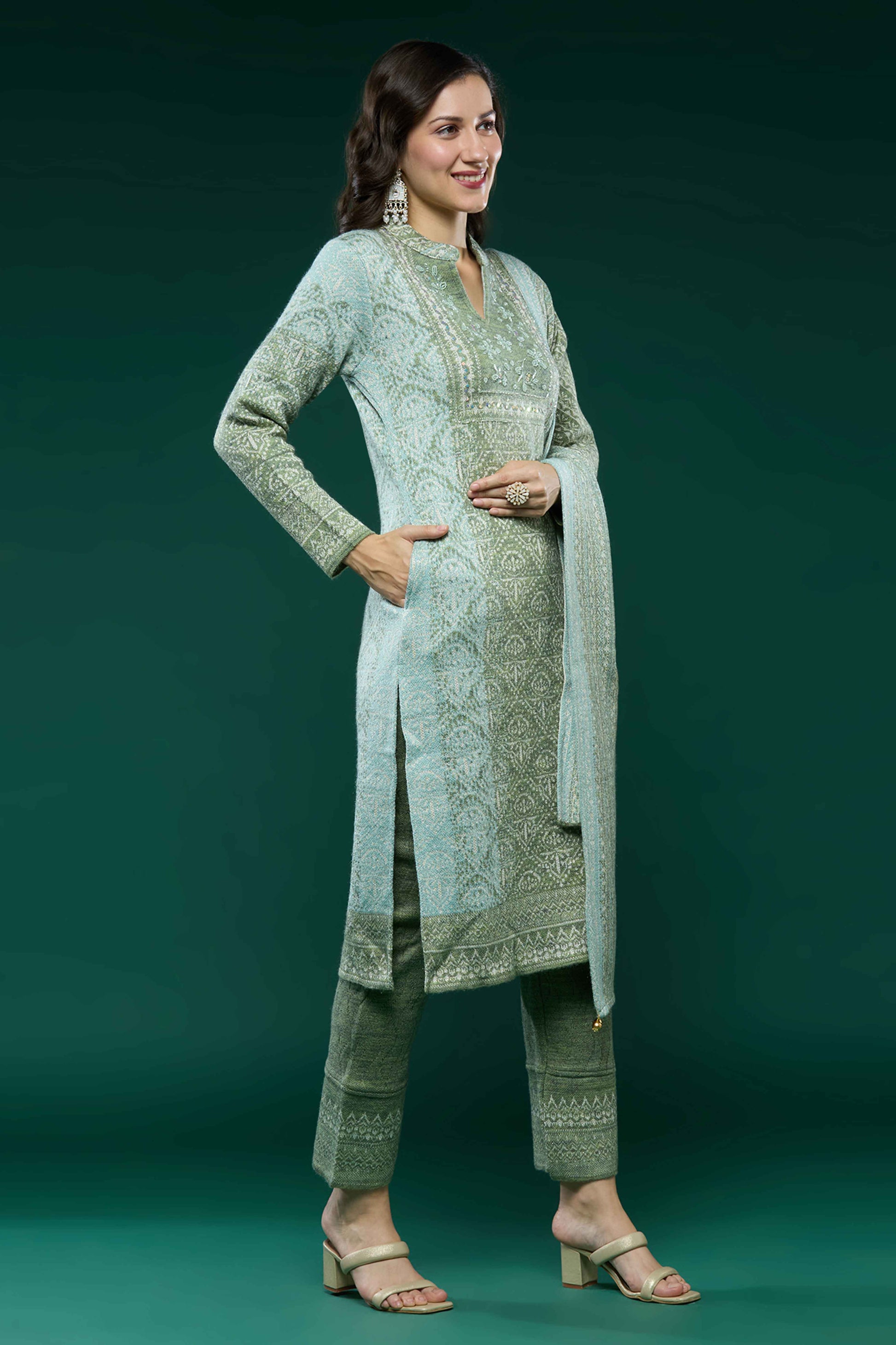 green-embroidered-woolen-straight-salwar-suit-1