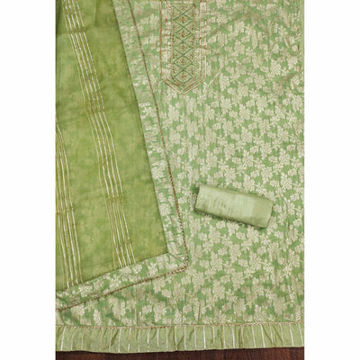 green-woven-with-handwork-jacquard-dress-material-1