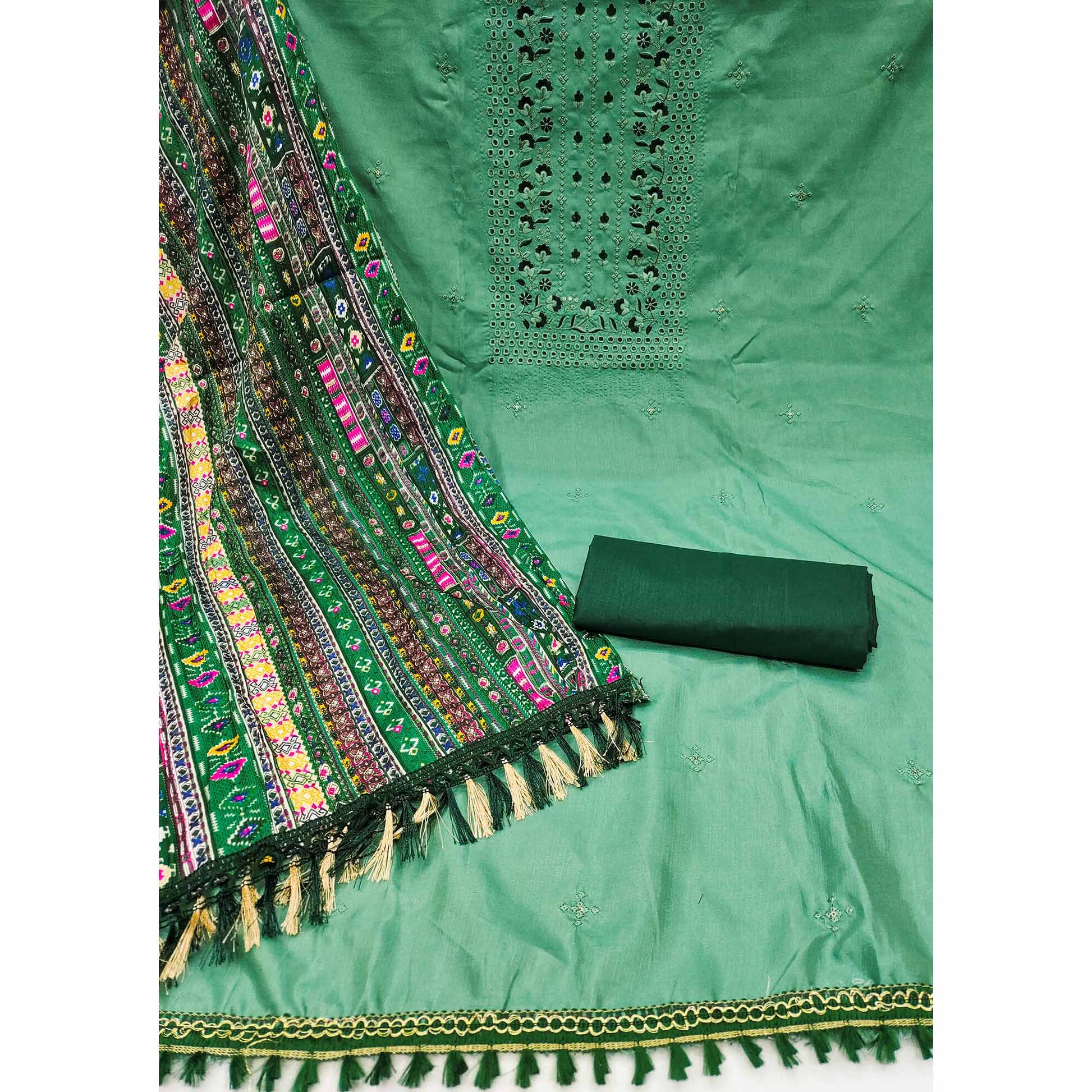 green-floral-sequins-embroidered-cotton-silk-dress-material