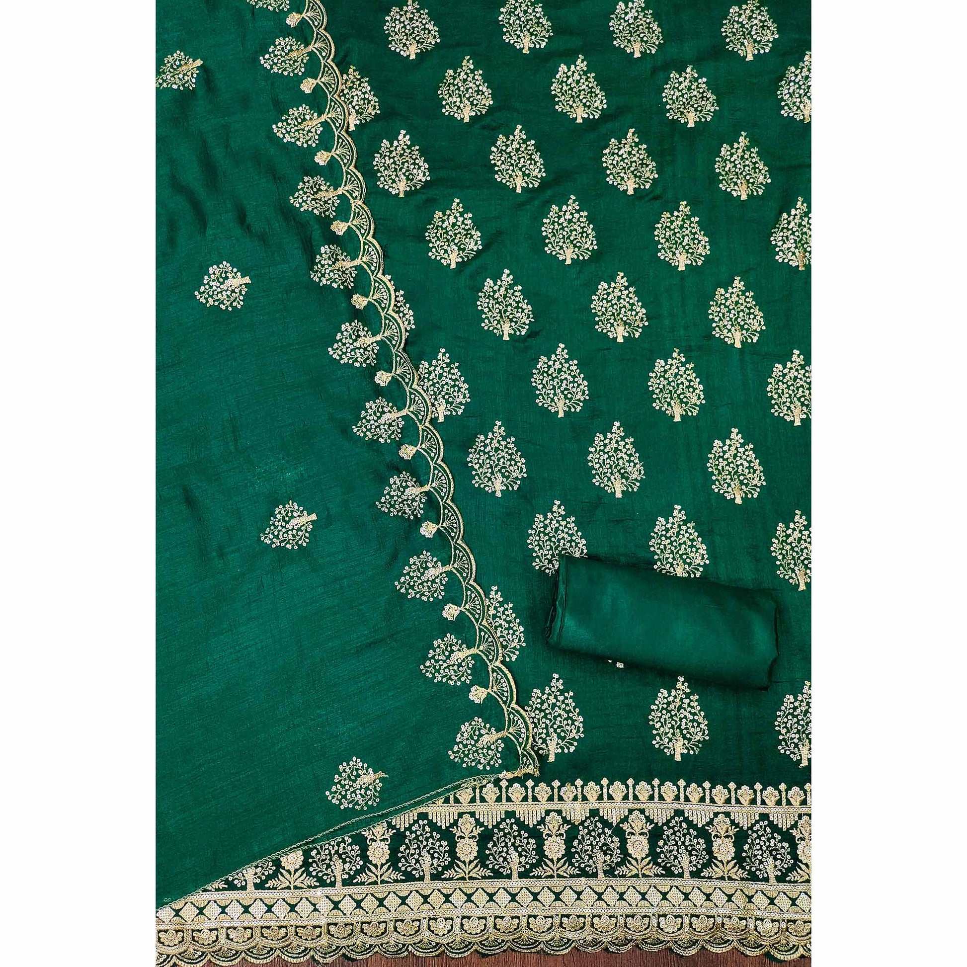 green-sequins-embroidered-vichitra-silk-dress-material-2