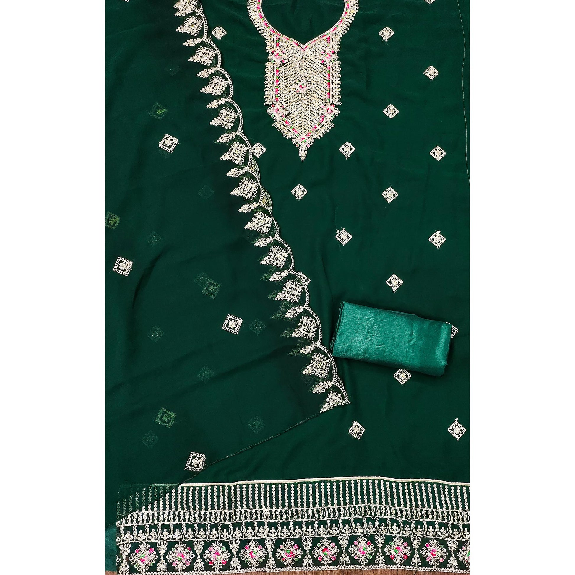 green-sequins-embroidered-georgette-dress-material-4