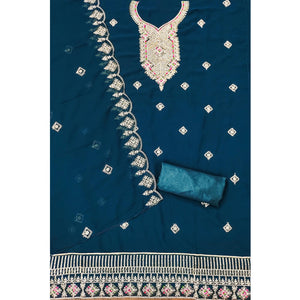 Morpich Sequins Embroidered Georgette Dress Material