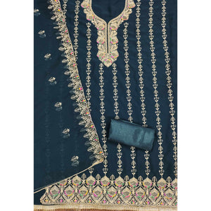 Morpich Floral Embroidered Georgette Dress Material