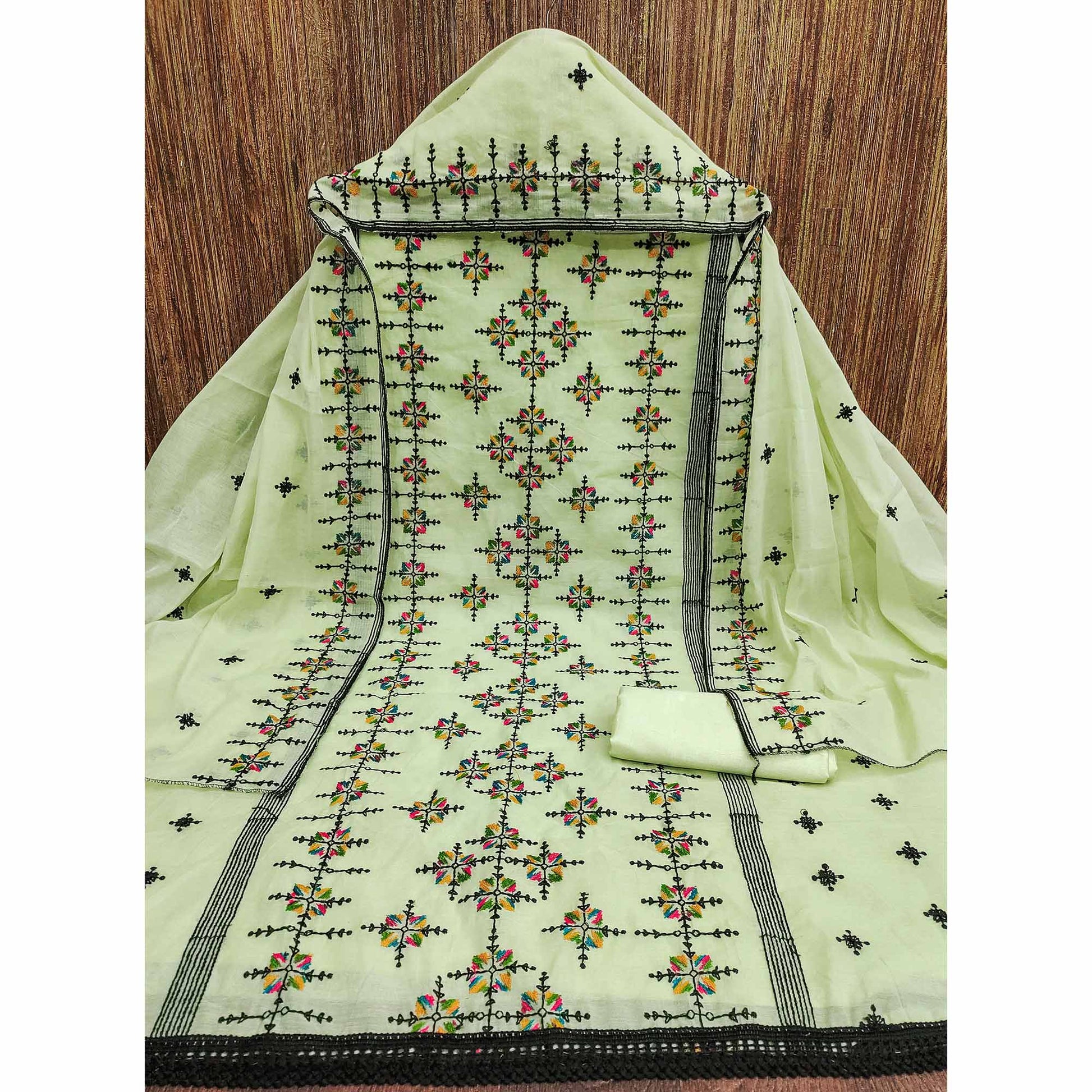 green-embroidered-chanderi-cotton-dress-material