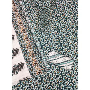 Morpich Printed With Embroidered Cotton Blend Dress Material