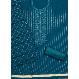 Morpich Sequins Embroidered Georgette Dress Material