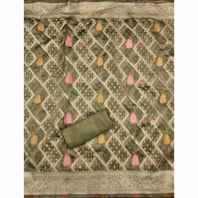 green-floral-woven-jacquard-dress-material-1