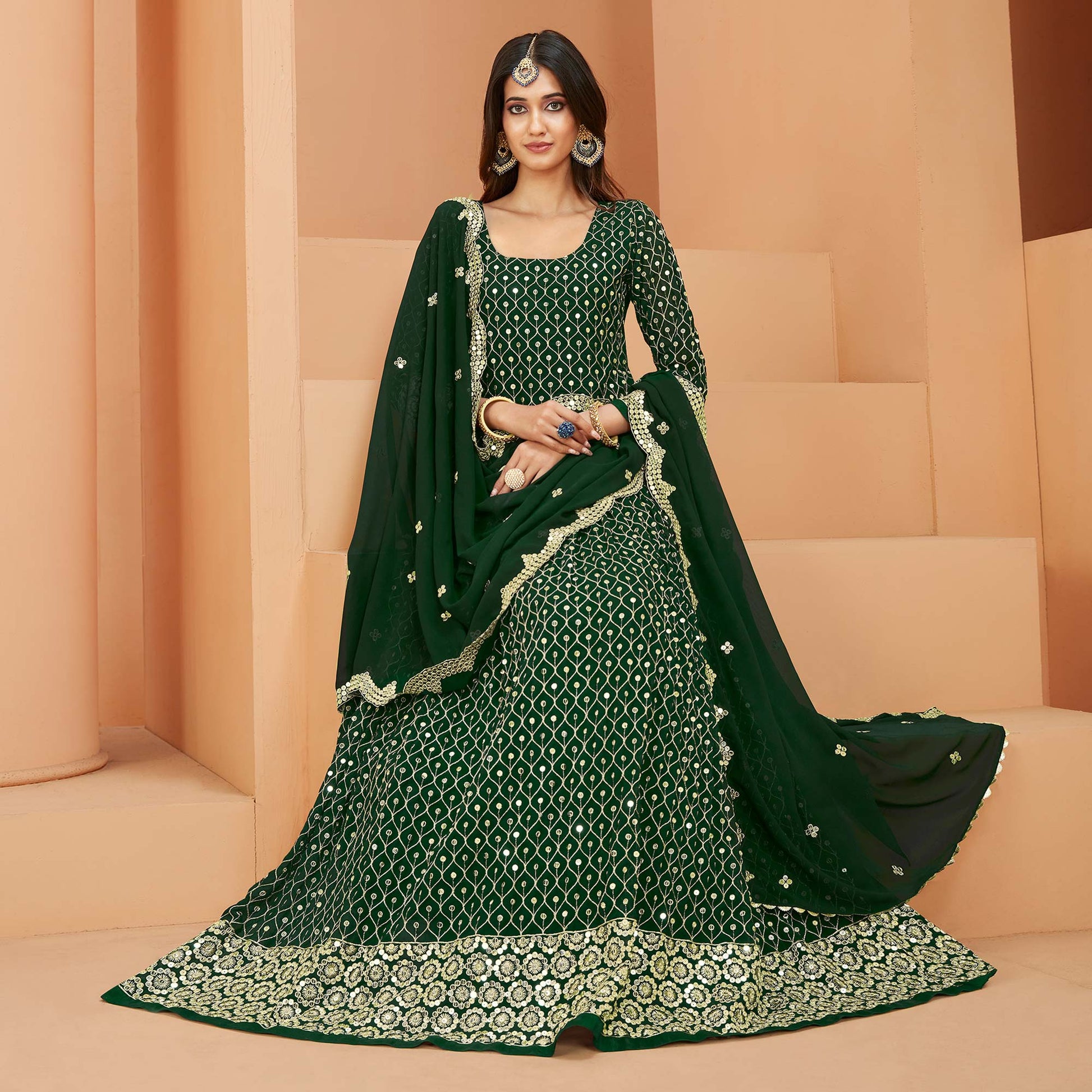 green-sequins-embroidered-georgette-semi-stitched-anarkali-suit