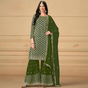 green-sequins-embroidered-georgette-semi-stitched-sharara-suit-3