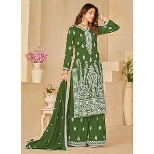 green-floral-embroidered-art-silk-semi-stitched-palazzo-suit