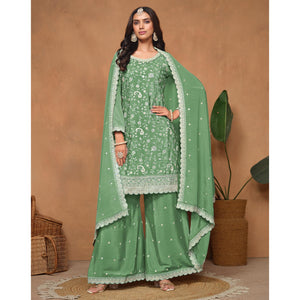 green-floral-sequins-embroidered-chinon-semi-stitched-palazzo-suit