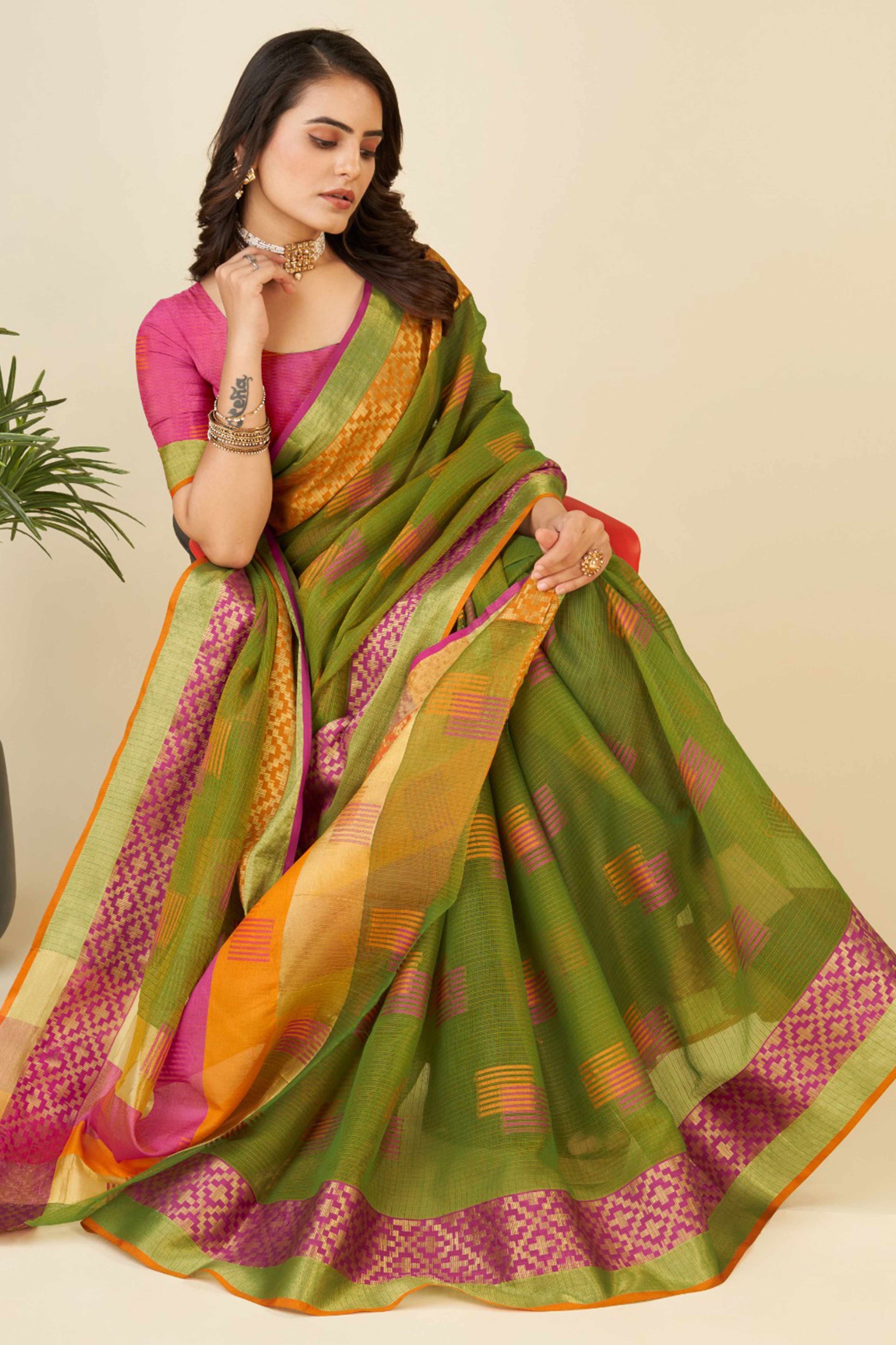 green-zari-weaving-cotton-blend-saree-40