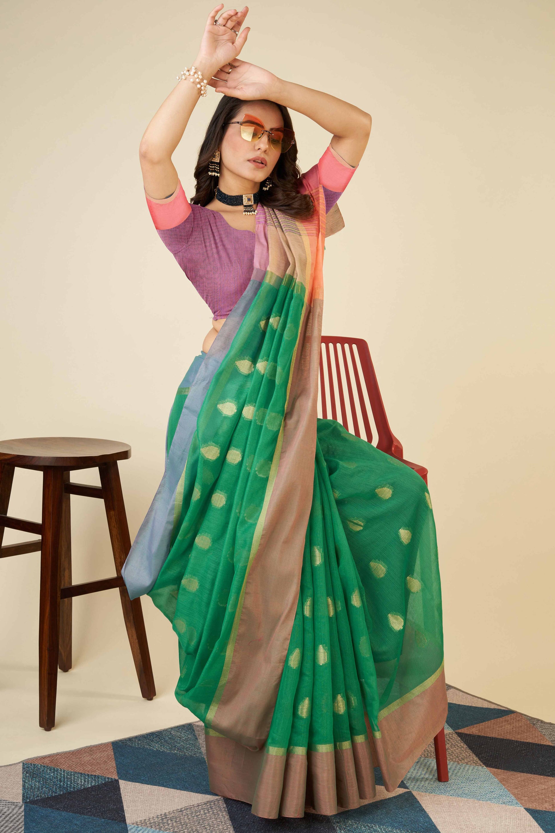 green-zari-weaving-cotton-silk-saree-1