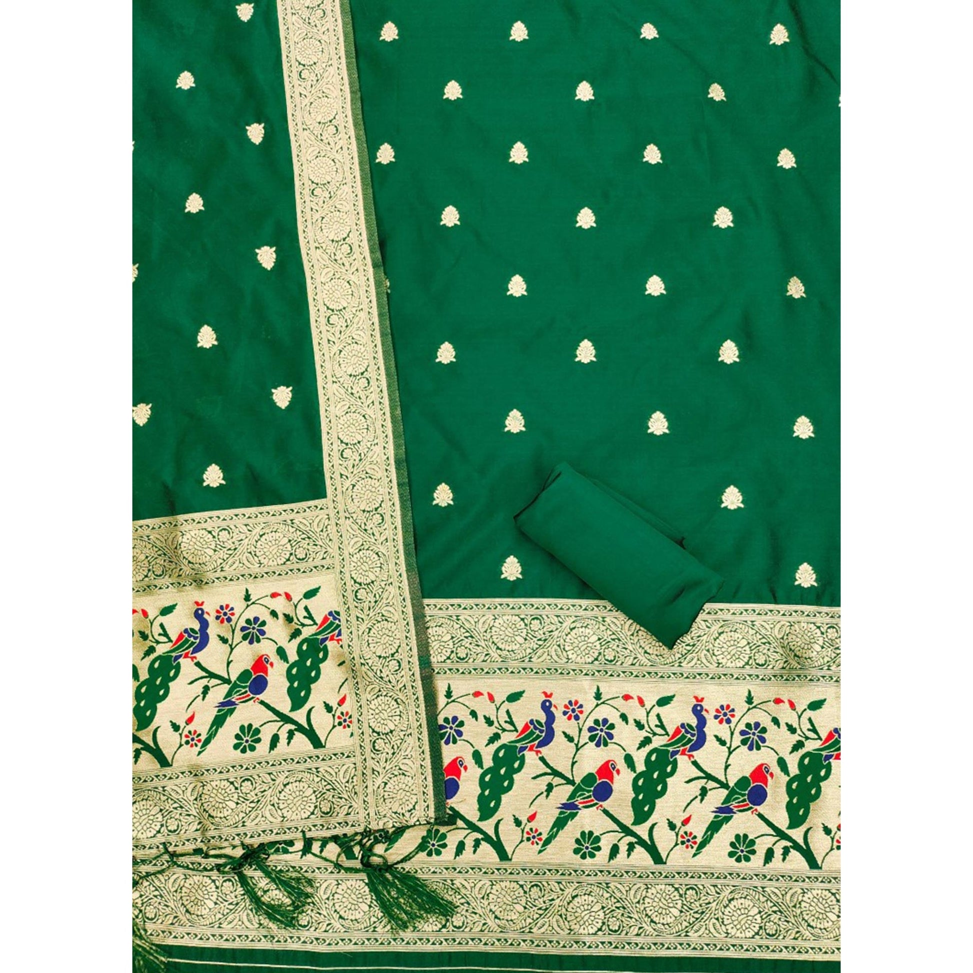 green-floral-zari-woven-banarasi-silk-dress-material-11