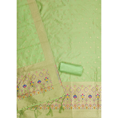 green-zari-weaving-soft-banarasi-silk-dress-material