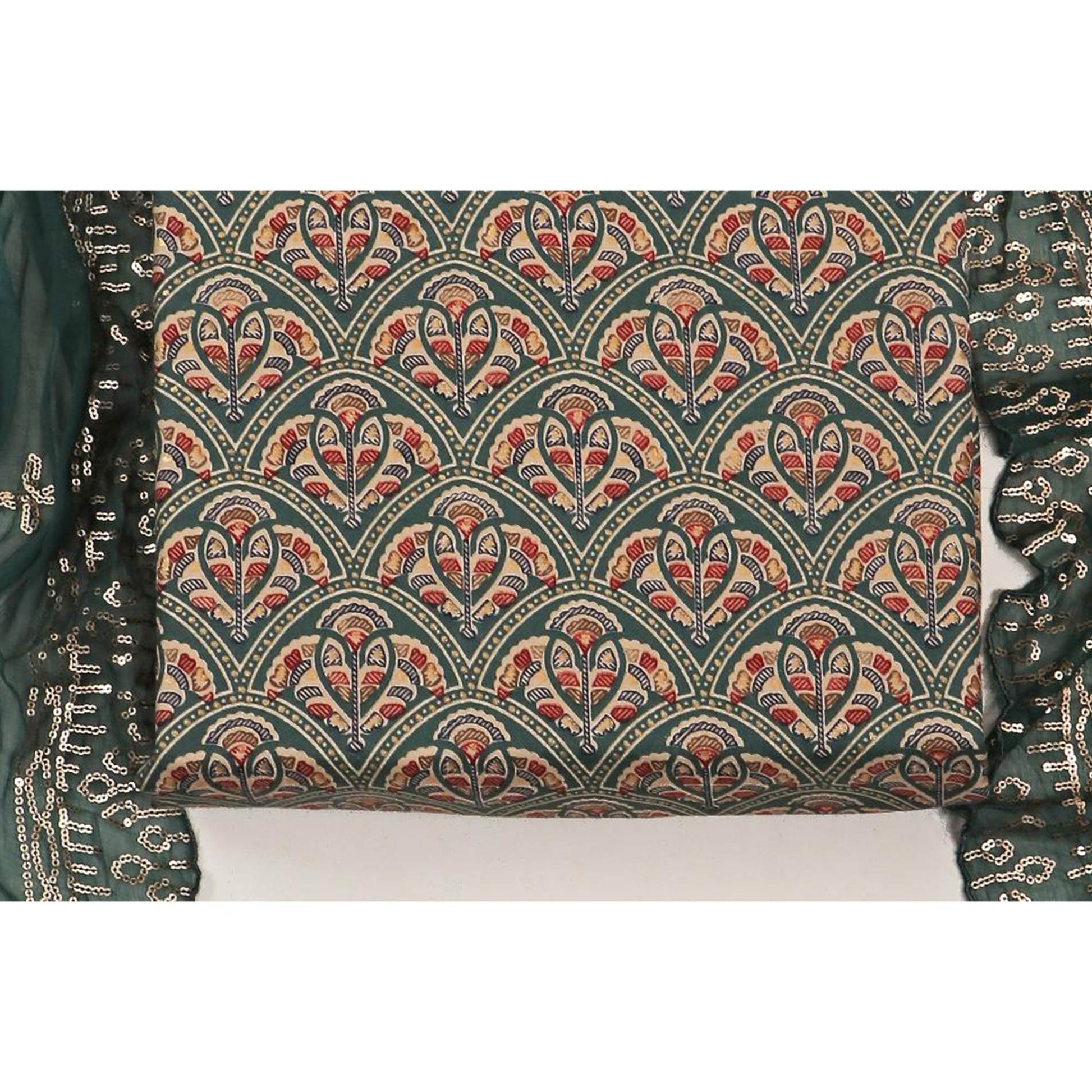 green-floral-foil-printed-cotton-blend-dress-material