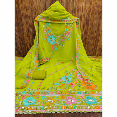 green-floral-sequins-embroidered-georgette-dress-material-2