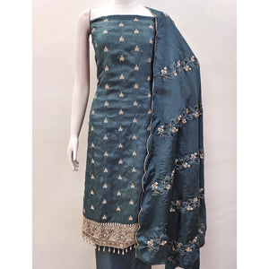 grey-embroidered-vichitra-silk-dress-material