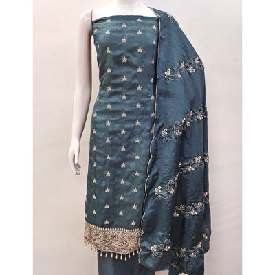 grey-embroidered-vichitra-silk-dress-material
