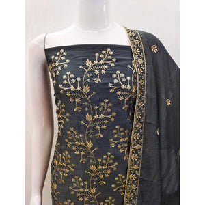 grey-floral-embroidered-vichitra-silk-dress-material-3
