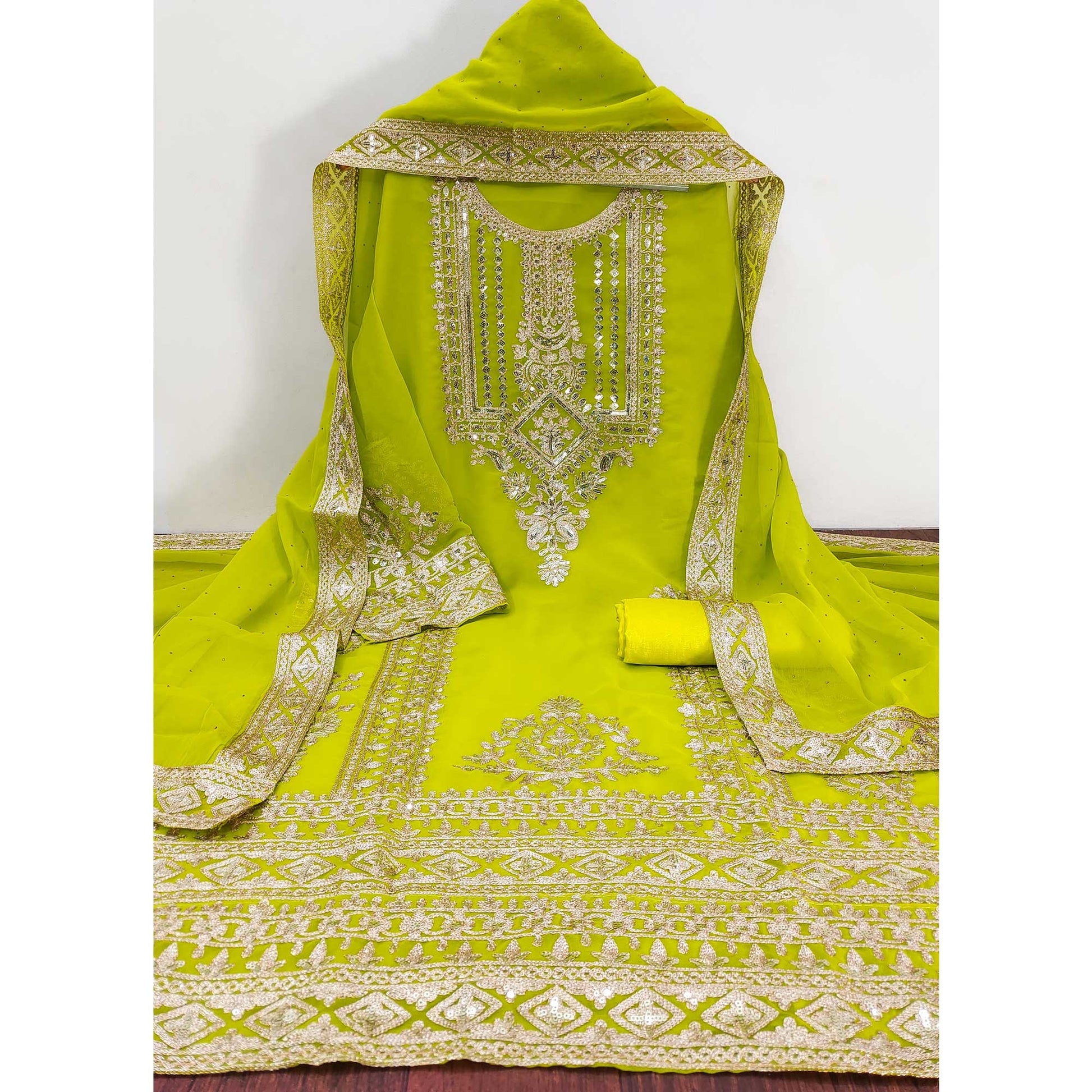green-floral-sequins-embroidered-georgette-dress-material-6