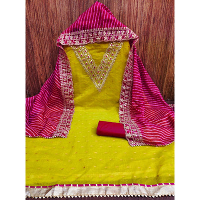 green-woven-with-sequins-embroidered-chanderi-dress-material