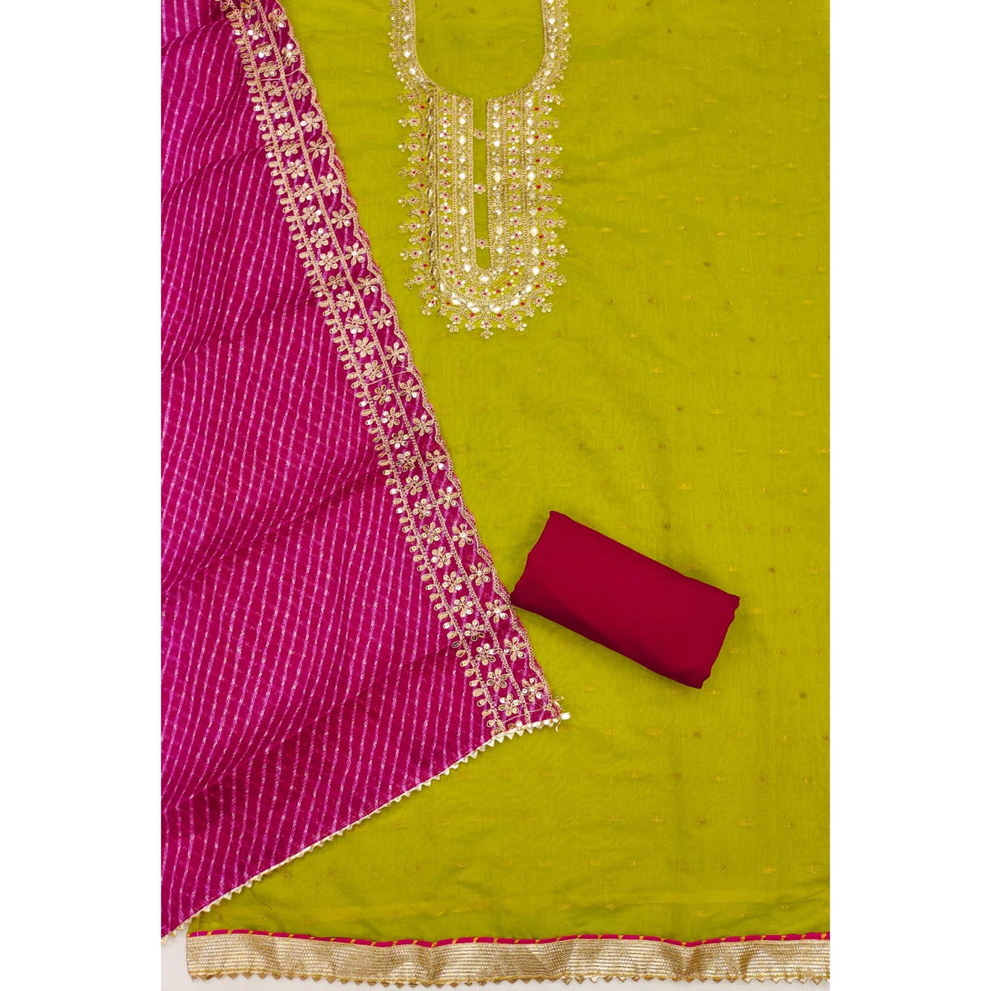 green-woven-with-sequins-embroidered-chanderi-dress-material-1