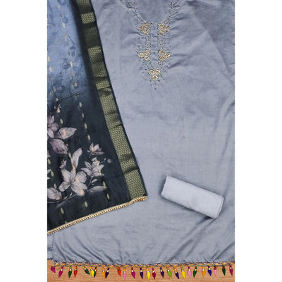grey-floral-handwork-cotton-silk-dress-material