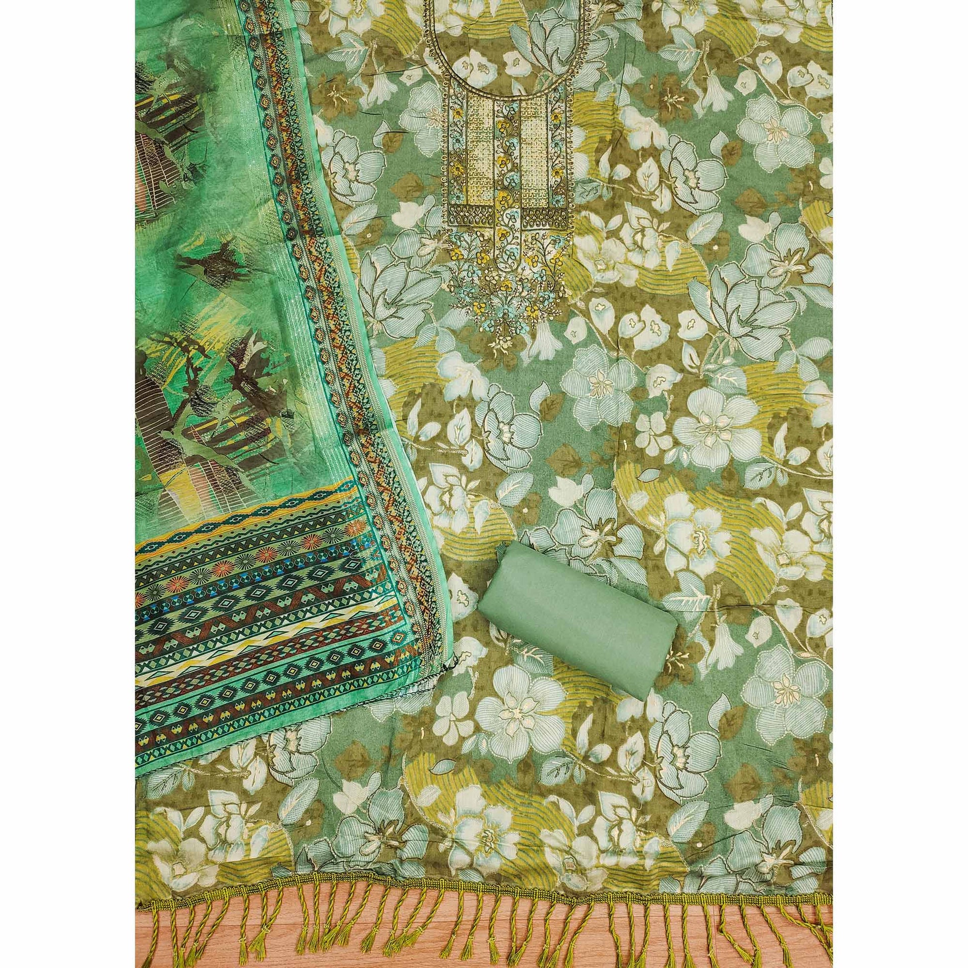 green-floral-foil-printed-with-embroidery-modal-cotton-silk-dress-material
