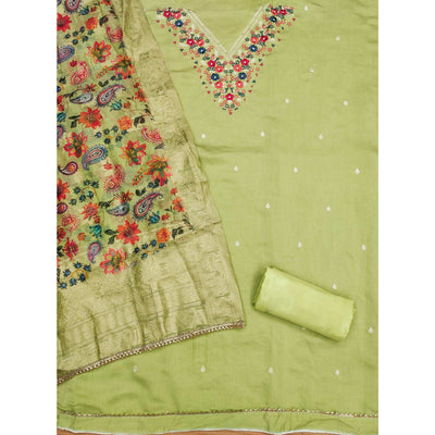 green-floral-embroidered-roman-cottom-silk-dress-material
