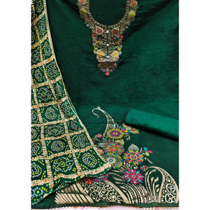 green-floral-woven-chanderi-jacquard-dress-material