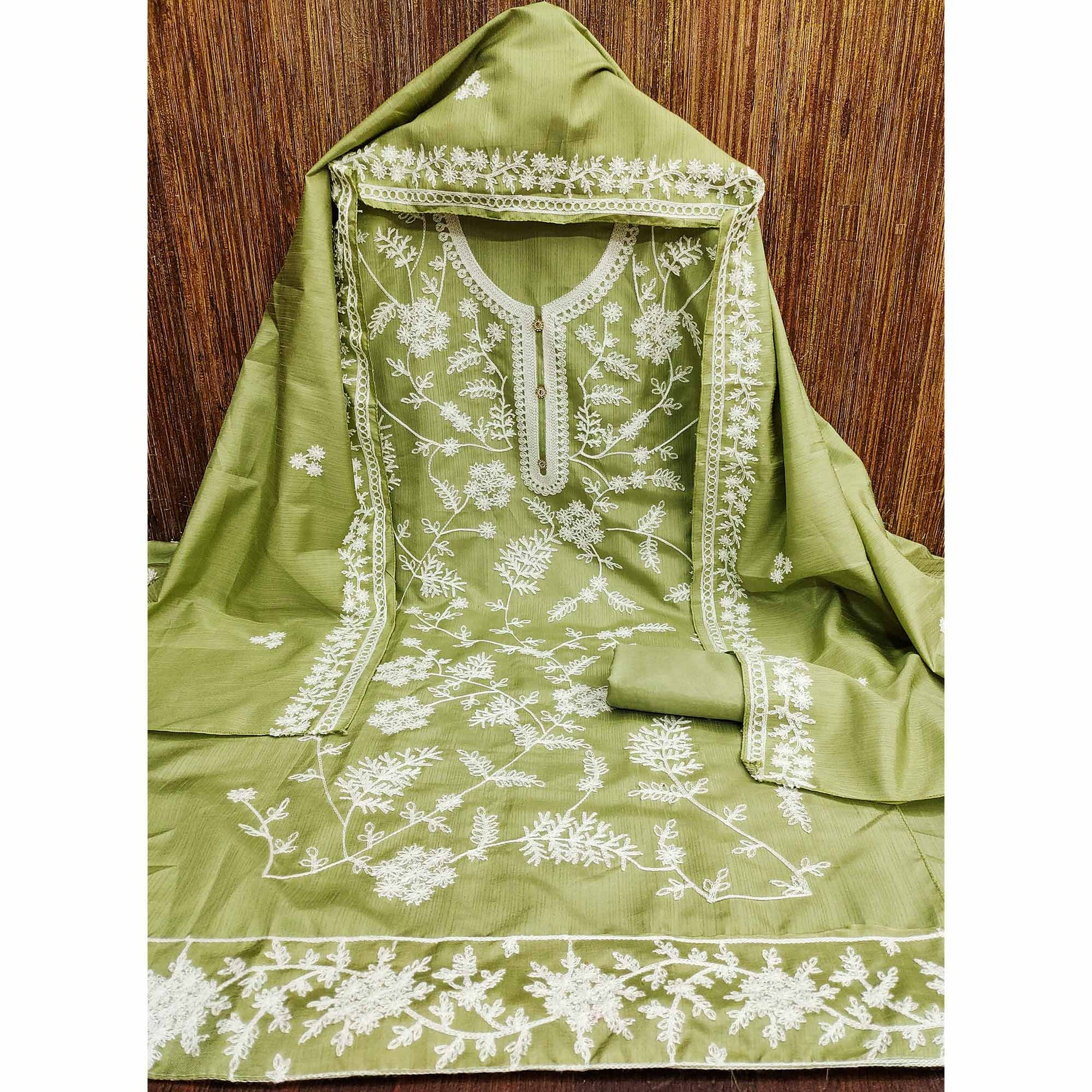 green-floral-embroidered-art-silk-dress-material-9