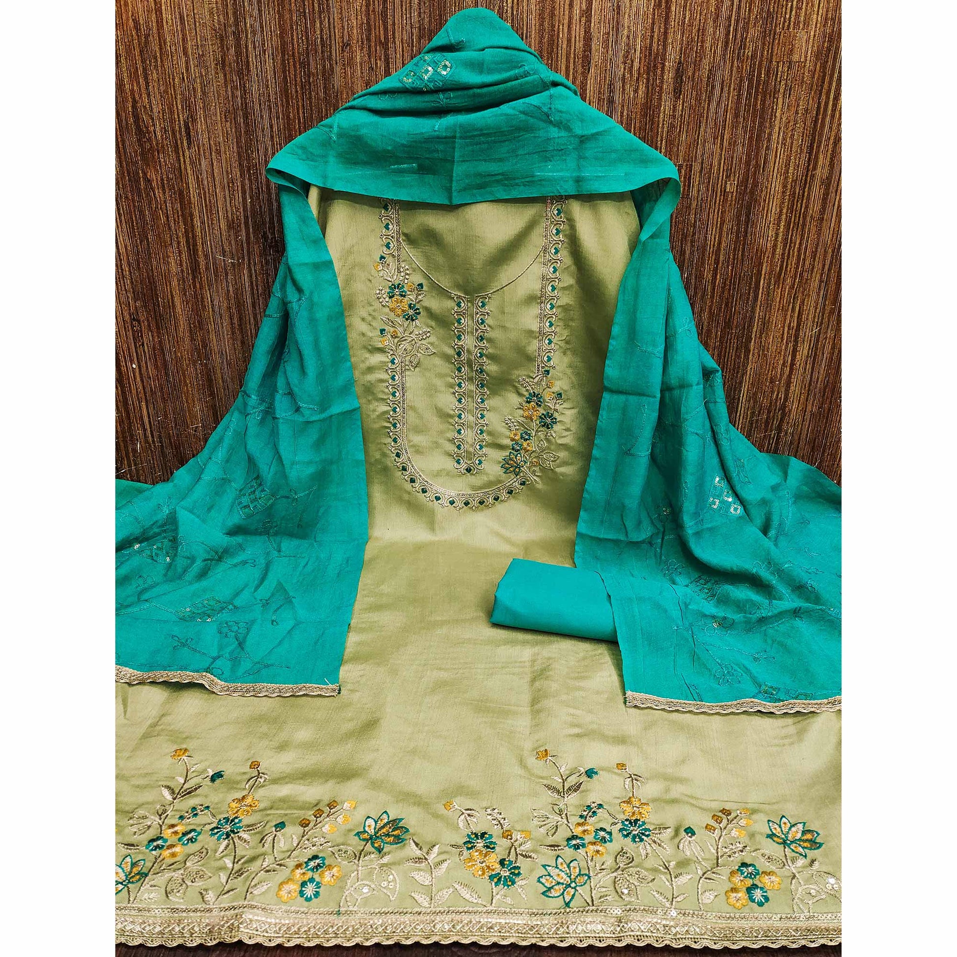 green-floral-sequins-embroidered-art-silk-dress-material-25