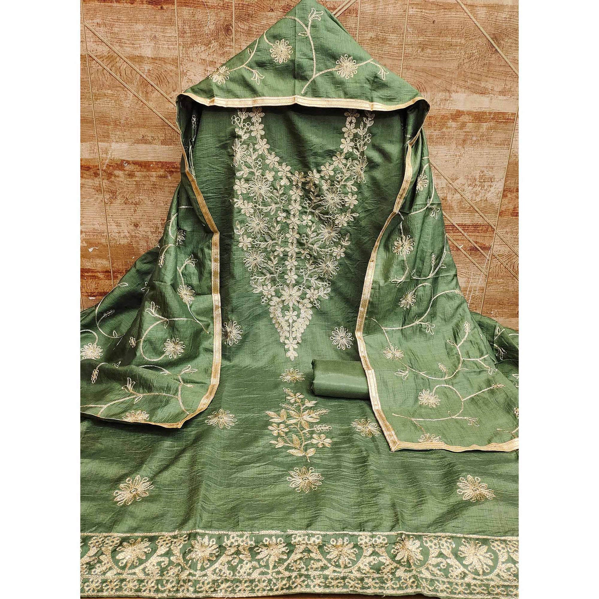 green-floral-embroidered-art-silk-dress-material-19