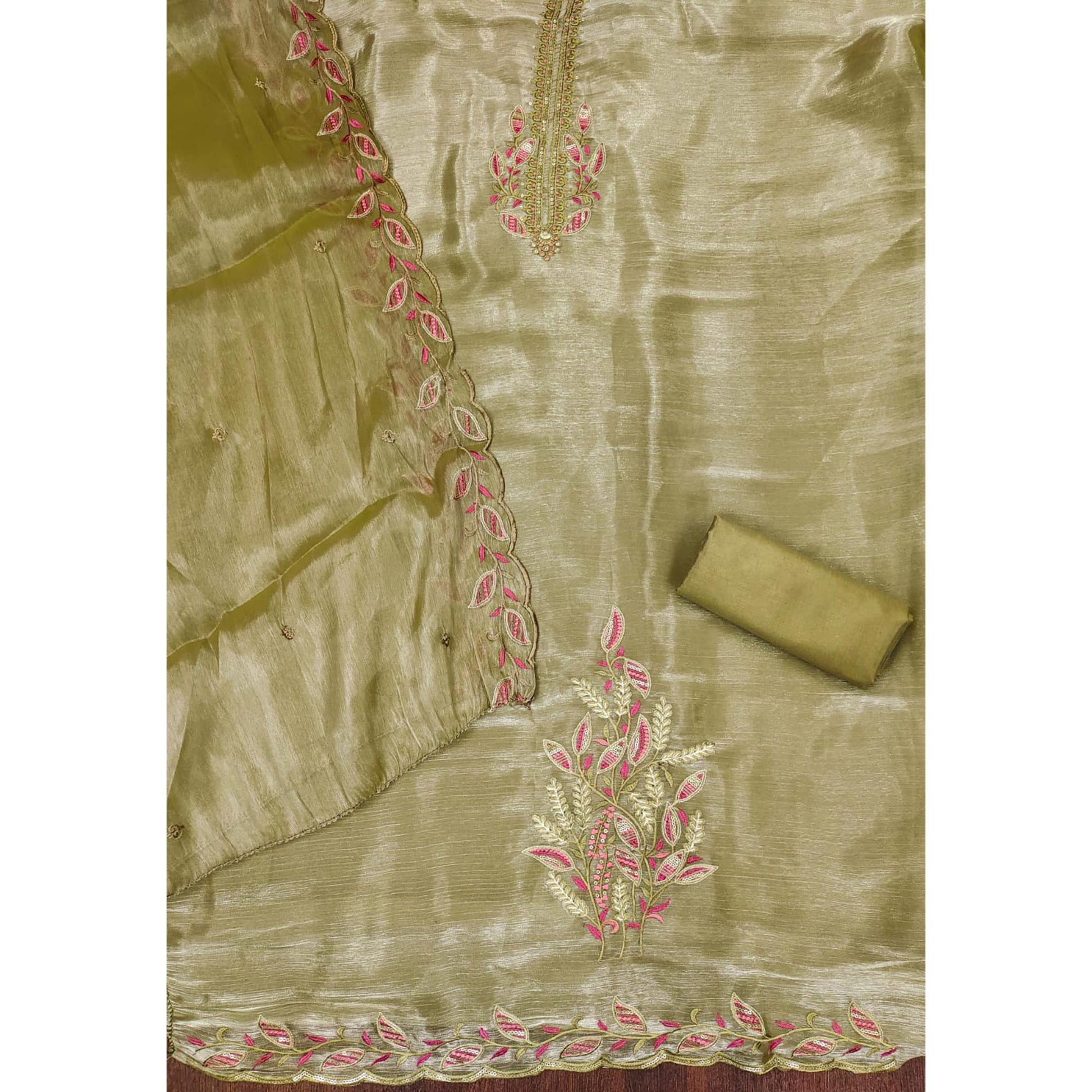 green-floral-sequins-embroidered-burberry-zoya-silk-dress-material